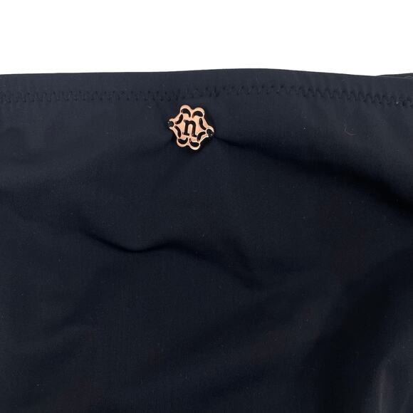 Nanette Lepore Vamp Swim Bikini Bottom Tassel Tie Black Size 10 - Picture 8 of 10